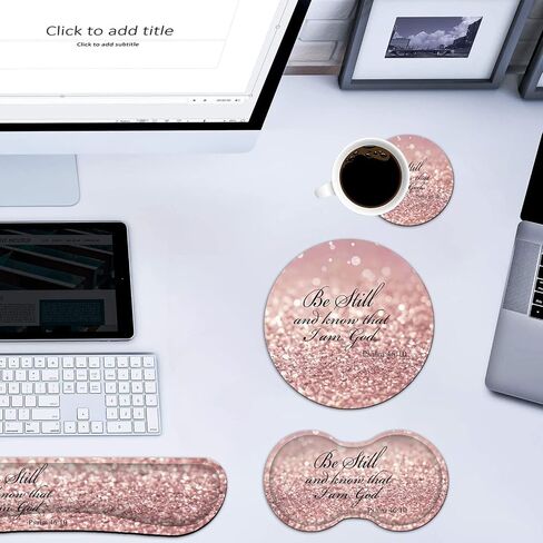 Keyboard Wrist Rest +White Mouse Pad + Mouse Wrist Rest Support Set+ Coaster, Ergonomic Memory Foam,4Pcs Keyboard Mouse Pad Set for Computer, Home & Office, African Woman Graffiti Girls in Kuwait