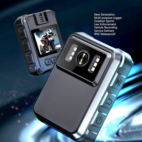 2K Ultra Body Camera, Waterproof Video Recorder, Back Clip Sport DV Camera with 1800 mAh Battery for Law Enforcement, Security Guard in Saudi Arabia