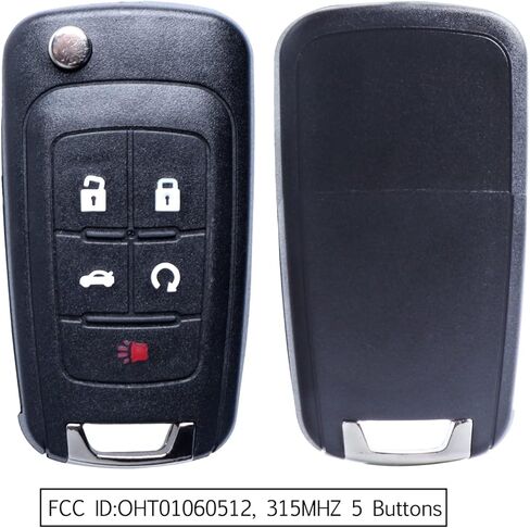 Replacement Flip Remote Fob fit for 2010-2019 Chevy Equinox,2011-2016 Cruze Malibu Camaro Trax /Buick Lacrosse Regal Verano Trunk Car Keyless Entry Uncut Key Fob (FCCID: OHT01060512) Pack of 2 in Saudi Arabia