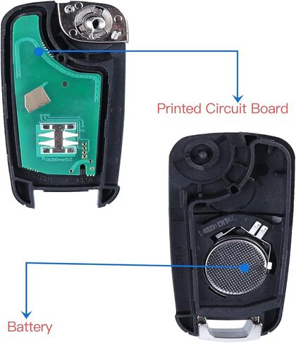 Replacement Flip Remote Fob fit for 2010-2019 Chevy Equinox,2011-2016 Cruze Malibu Camaro Trax /Buick Lacrosse Regal Verano Trunk Car Keyless Entry Uncut Key Fob (FCCID: OHT01060512) Pack of 2 in Saudi Arabia