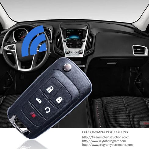 Replacement Flip Remote Fob fit for 2010-2019 Chevy Equinox,2011-2016 Cruze Malibu Camaro Trax /Buick Lacrosse Regal Verano Trunk Car Keyless Entry Uncut Key Fob (FCCID: OHT01060512) Pack of 2 in Saudi Arabia