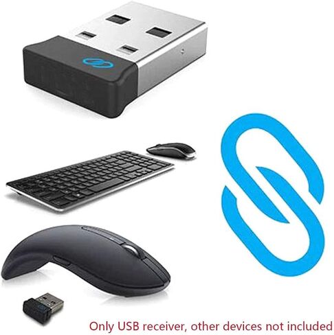 EXMUMCMR Universal Pairing USB Receiver Rechargeable for Dell WM527 WM514 KM714 KM717 WM326 WK636P Wireless Keyboard and Mouse in Saudi Arabia