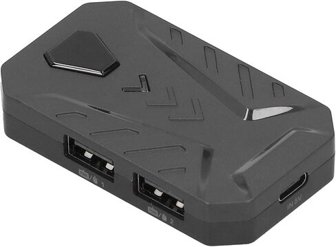 محول ماوس لوحة مفاتيح الألعاب Heayzoki، USB 2.0 محول محول ماوس لوحة مفاتيح الألعاب المحمولة، بلوتوث 4.0، مع حامل قابل للتعديل، لنظام Android/iOS (أسود) in Kuwait