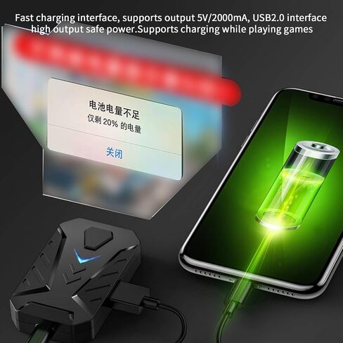 محول ماوس لوحة مفاتيح الألعاب Heayzoki، USB 2.0 محول محول ماوس لوحة مفاتيح الألعاب المحمولة، بلوتوث 4.0، مع حامل قابل للتعديل، لنظام Android/iOS (أسود) in Kuwait