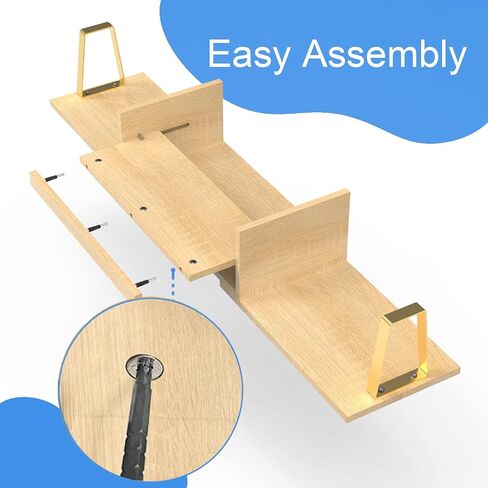 WEGASTU Large Dual Monitor Riser-2 Shelf Monitor Stand With Adjustable Length And Angle,Multi-Purpose Storage Stand Accessories Metal Support Leg,Removable Storage Drawer,Office Desktop Organizer Screen Stand For PC、Computer、Laptop、TV、Printer（Marble Black in Kuwait