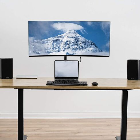 حامل مكتبي لشاشة الكمبيوتر مقاس 13 إلى 32 بوصة من VIVO، ذراع طويل جدًا قابل للتعديل، حامل VESA لشاشة واحدة، الحد الأقصى VESA 100x100، أسود، STAND-V101N in Saudi Arabia