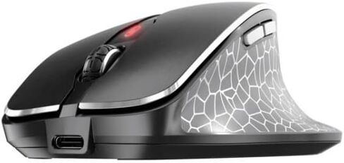 ماوس Cherry MW 8C Ergo اللاسلكي والقابل لإعادة الشحن، اتصال مريح بالبلوتوث أو اتصال لاسلكي باستخدام اليد اليمنى AES-128، مستشعر مشفر عالي الدقة باللون الأسود in Kuwait