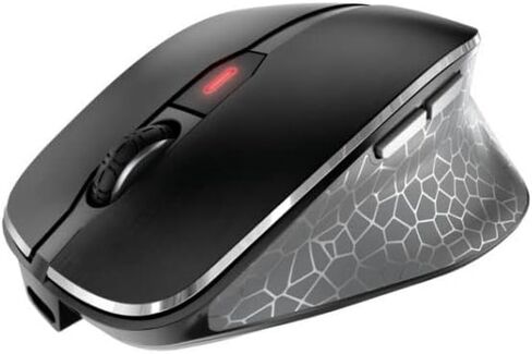 ماوس Cherry MW 8C Ergo اللاسلكي والقابل لإعادة الشحن، اتصال مريح بالبلوتوث أو اتصال لاسلكي باستخدام اليد اليمنى AES-128، مستشعر مشفر عالي الدقة باللون الأسود in Kuwait