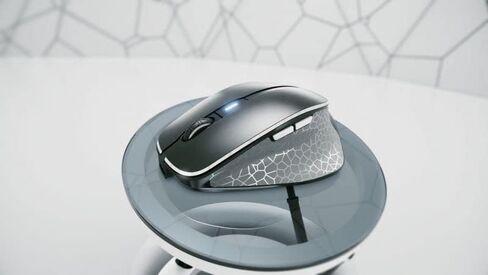 ماوس Cherry MW 8C Ergo اللاسلكي والقابل لإعادة الشحن، اتصال مريح بالبلوتوث أو اتصال لاسلكي باستخدام اليد اليمنى AES-128، مستشعر مشفر عالي الدقة باللون الأسود in Kuwait