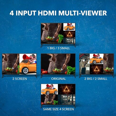 OREI 4K HDMI Multi Viewer 2 in 1 Out Switcher 2 Ports Seamless IR Remote Support 4K @ 60 هرتز 1080P لـ PS4/PC/DVD/كاميرا الأمان HDMI Switch مخرج الصوت البصري L/R - (UHD-201MV) in Saudi Arabia
