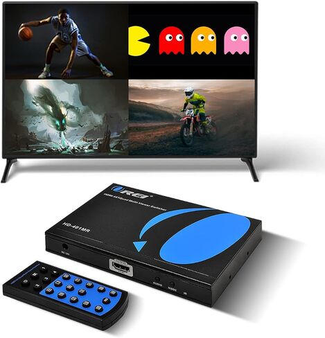 OREI 4K HDMI Multi Viewer 2 in 1 Out Switcher 2 Ports Seamless IR Remote Support 4K @ 60 هرتز 1080P لـ PS4/PC/DVD/كاميرا الأمان HDMI Switch مخرج الصوت البصري L/R - (UHD-201MV) in Saudi Arabia