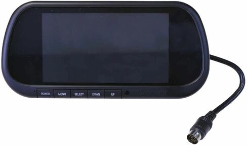 شاشة مرآة الرؤية الخلفية Voyager VOM74MM، شاشة TFT LCD مقاس 7 بوصة مع سطح زجاجي عاكس للغاية يعمل عندما لا تكون الكاميرا الاحتياطية نشطة، 3 مدخلات، مكبر صوت مدمج (متجدد) أسود in Saudi Arabia