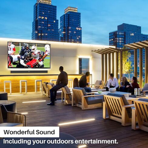 SYLVOX Waterproof Outdoor Soundbar, Fits for All Outdoor TV Model with Remote Support Bluetooth in Saudi Arabia