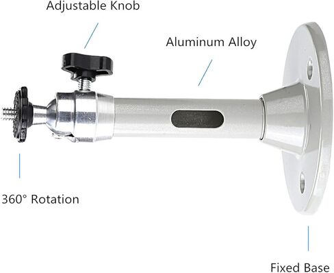 LANTWOO Universal Projector Wall Mount Hanger ، LCD/DLP فيديو بروجكتور جبل قوس يدور 360 درجة ويميل 90 درجة لجهاز العرض الصغير in Kuwait