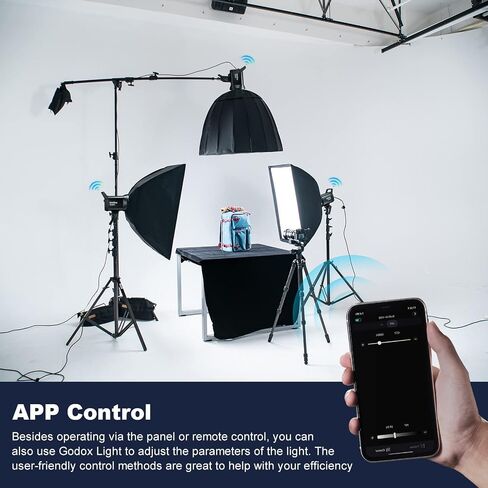 Godox SL60IID 70Ws Photography Video Light 5600±200K، CRI96+، TLCI97+، مدمج 8 تأثيرات FX، التحكم في تطبيق Bluetooth Bowens Mount SL-60 إضاءة الإخراج المستمر لتصوير منتجات الاستوديو in Saudi Arabia
