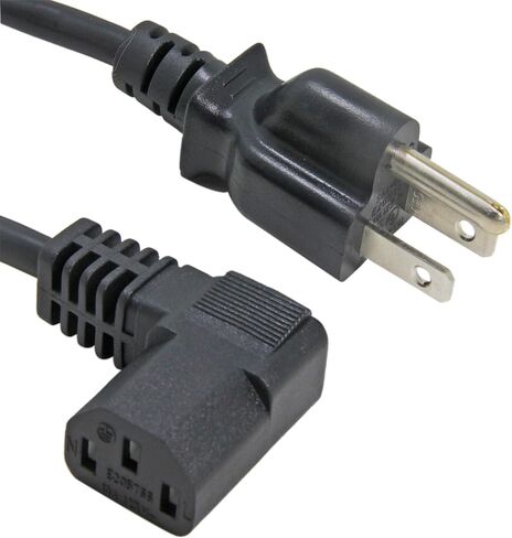 Computer Power Cord, Ancable 10ft 3 Prong Right Angle Heavy Duty AC Cables for PC Monitor TV iMac Projector, etc Other Standard IEC C13 Cord in Saudi Arabia
