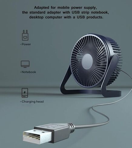 EastyGold Mini Fan USB Mini Wind Fan شخصية محمولة صغيرة مكتب مروحة 5 بوصات قابلة للتدوير طاولة سطح المكتب مروحة تبريد المنزل والمكتب والسفر التوصيل للكمبيوتر المحمول والكمبيوتر المحمول هدية in Saudi Arabia