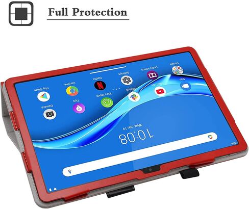 حافظة لوحة مفاتيح كبيرة لجهاز Lenovo Tab M10 Plus (الجيل الثالث)، غطاء من جلد البولي يوريثان مع لوحة مفاتيح قابلة للإزالة لجهاز Lenovo Tab M10 Plus الجيل الثالث TB125FU 10.6 بوصة، أسود in Kuwait