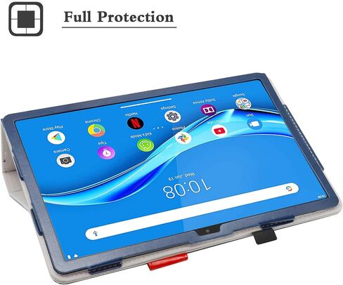 حافظة لوحة مفاتيح كبيرة لجهاز Lenovo Tab M10 Plus (الجيل الثالث)، غطاء من جلد البولي يوريثان مع لوحة مفاتيح قابلة للإزالة لجهاز Lenovo Tab M10 Plus الجيل الثالث TB125FU 10.6 بوصة، أسود in Kuwait