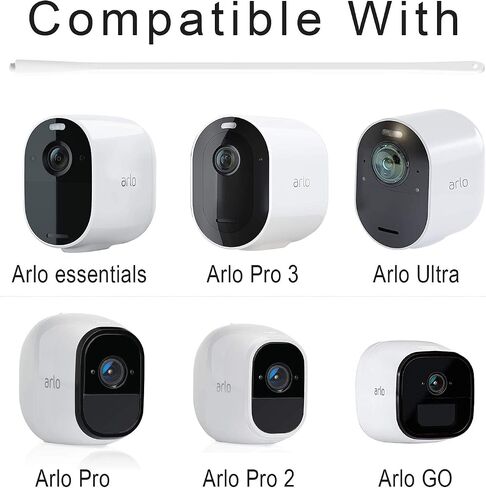 حامل كاميرا أمان ملتوي مرن من HOLACA، متوافق مع كاميرا Wyze Cam الخارجية، Arlo Essential، Arlo Pro 4 Pro 3 Pro 2، Arlo Ultra، Roelink Argus، Motorola Baby Monitor، عبوتان (أبيض) in Saudi Arabia