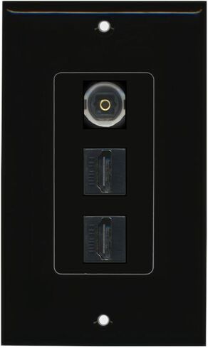 RiteAV - 1 Toslink Digital Audio Port and 2 HDMI Port Wall Plate Decorative in Saudi Arabia