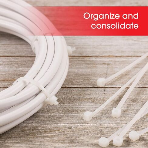 ربطات عنق باور جير مقاس 8 بوصة، 100 عبوة، نايلون متين، قفل ذاتي، 40 رطل. قوة الشد، أقصى قطر 1 7/8 بوصة، شفاف، 50300 in Kuwait