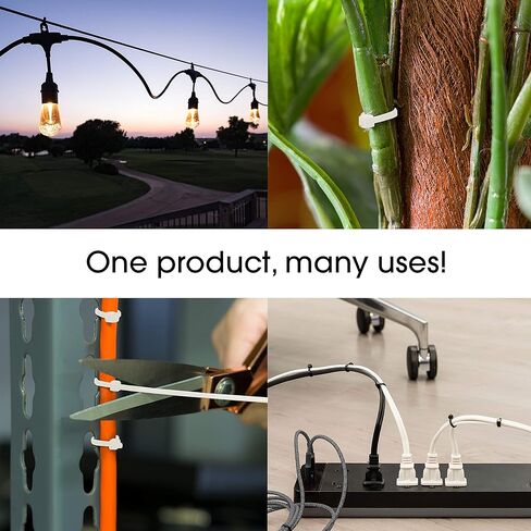 ربطات عنق باور جير مقاس 8 بوصة، 100 عبوة، نايلون متين، قفل ذاتي، 40 رطل. قوة الشد، أقصى قطر 1 7/8 بوصة، شفاف، 50300 in Kuwait