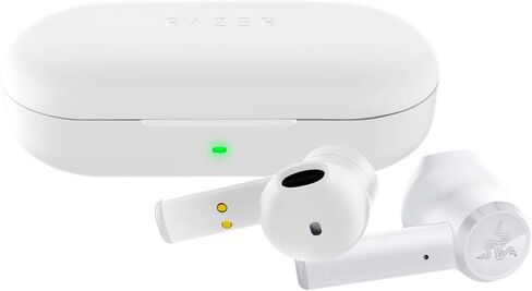 Razer Hammerhead True Wireless Bluetooth Gaming Earbuds: 60ms Low-Latency - IPX4 Water Resistant - Bluetooth 5.0 Auto Pairing - Touch Enabled - 13mm Drivers - Mercury White in Saudi Arabia