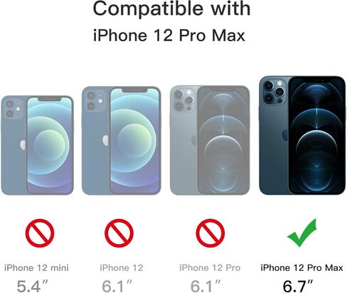 حافظة JETech غير لامعة لهاتف iPhone 12 Pro Max مقاس 6.7 بوصة، حماية من السقوط بدرجة عسكرية مقاومة للصدمات، غطاء هاتف خلفي شفاف بلوري، مضاد لبصمات الأصابع (أسود) in Saudi Arabia