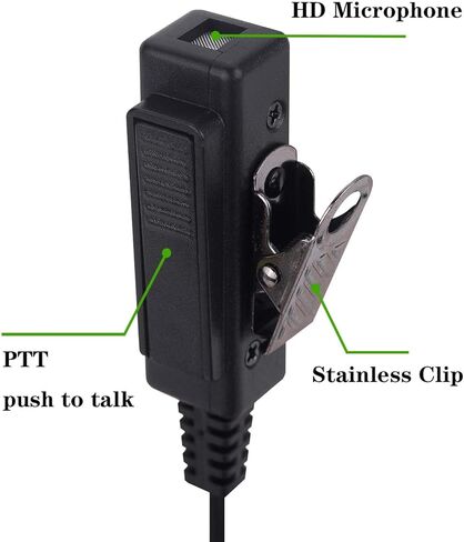 سماعة أذن KANMIT لموتورولا XPR3300 XPR3300e XPR3500 XPR3500e جهاز اتصال لاسلكي ثنائي الاتجاه مع زوج واحد من قوالب الأذن المتوسطة وسماعات رأس أنبوبية صوتية سرية وميكروفون PTT in Kuwait