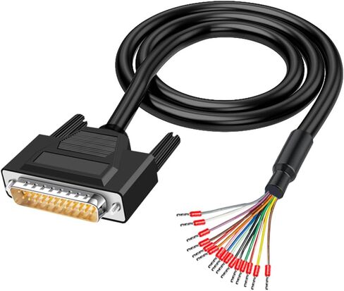 Willwewon 10Ft 3m 26AWG DB25 أنثى RS232 25 دبوس كابل تمديد تسلسلي RS232 D-SUB DB25 المسلسل إلى 25 سلك مكشوف موصل لوحة القطع in Kuwait