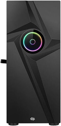 حافظة كمبيوتر الألعاب Bgears b-Vortex-RGB ATX مع لوحة أمامية ARGB بتأثير الوهم البصري، وجانب من الزجاج المقسى. 1 × USB3.0، يتضمن 1 × مراوح دوامية PWM 120 مم b-ARGB. يدعم ما يصل إلى لوحة EATX، باللون الأسود in Kuwait