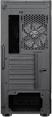 حافظة كمبيوتر الألعاب Bgears b-Vortex-RGB ATX مع لوحة أمامية ARGB بتأثير الوهم البصري، وجانب من الزجاج المقسى. 1 × USB3.0، يتضمن 1 × مراوح دوامية PWM 120 مم b-ARGB. يدعم ما يصل إلى لوحة EATX، باللون الأسود in Kuwait