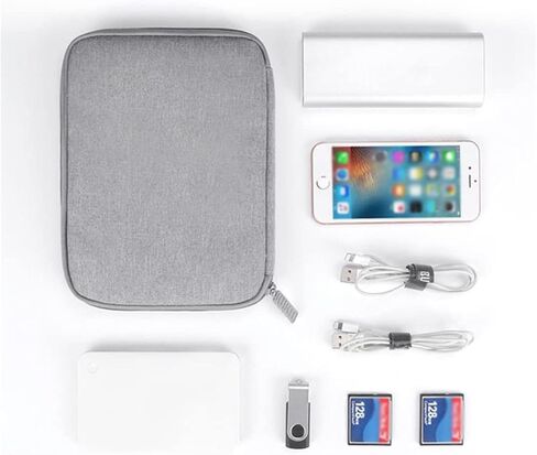 حقيبة تنظيم الإلكترونيات، حافظة EVA واقية مقاومة للصدمات، حقيبة بنك السفر، منظم سلك السفر، حقيبة منظم كابلات محمولة للتكنولوجيا لمحركات الأقراص الصلبة، والكابلات، والشاحن، والهاتف، وUSB، وبطاقة SD in Kuwait