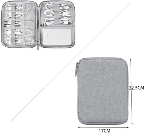 حقيبة تنظيم الإلكترونيات، حافظة EVA واقية مقاومة للصدمات، حقيبة بنك السفر، منظم سلك السفر، حقيبة منظم كابلات محمولة للتكنولوجيا لمحركات الأقراص الصلبة، والكابلات، والشاحن، والهاتف، وUSB، وبطاقة SD in Kuwait