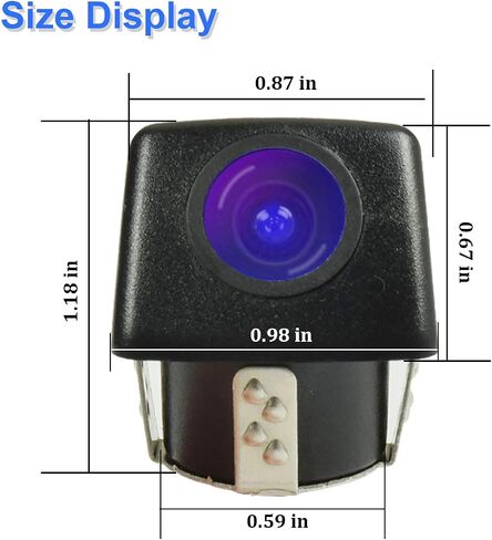 NOAUKA Waterproof IP68 Night Vision 170 Degree Car Rear View/Reversing/Reverse Camera Universal Color CCD high-Definition chip Backup Parking HD Front View Camera in Saudi Arabia
