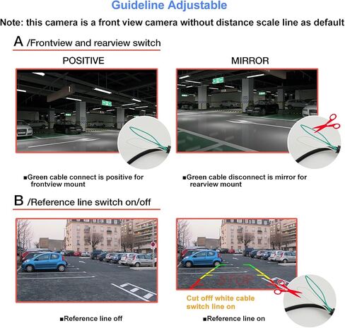 NOAUKA Waterproof IP68 Night Vision 170 Degree Car Rear View/Reversing/Reverse Camera Universal Color CCD high-Definition chip Backup Parking HD Front View Camera in Saudi Arabia