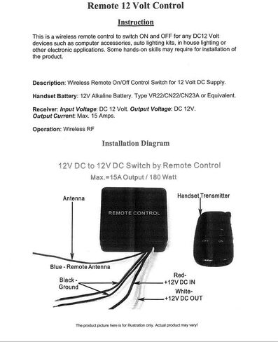 iMBAPrice 12V، 15 أمبير، قارب عالي التحمل ومجموعة أدوات التحكم عن بعد العالمية للسيارة in Kuwait