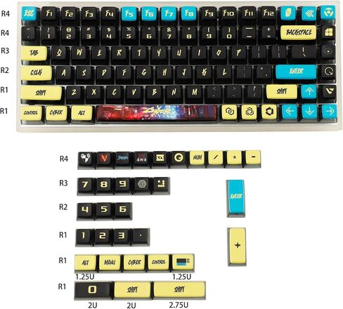 YMDK 116 مفتاح فارغ PBT بودنغ أغطية مفاتيح سموكي بإضاءة خلفية ASA غطاء مفاتيح للوحة المفاتيح الميكانيكية MX 104 96 87 84 68 in Saudi Arabia