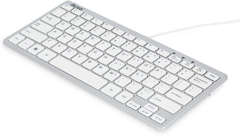 iKKEGOL USB Slim Mini Wired 78 Key Small Super Thin Compact Keyboard for Desktop Laptop PC Win 7 Mac (White) in Saudi Arabia