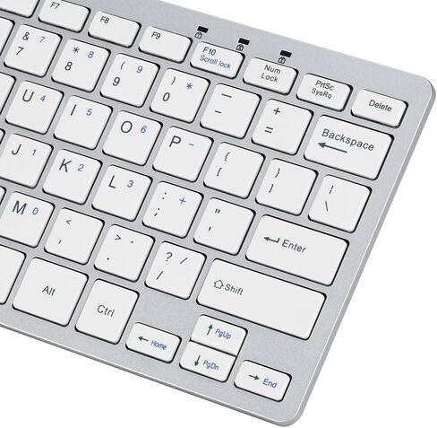 iKKEGOL USB Slim Mini Wired 78 Key Small Super Thin Compact Keyboard for Desktop Laptop PC Win 7 Mac (White) in Saudi Arabia