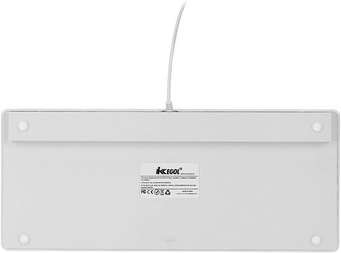 iKKEGOL USB Slim Mini Wired 78 Key Small Super Thin Compact Keyboard for Desktop Laptop PC Win 7 Mac (White) in Saudi Arabia