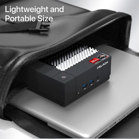 PELADN HA-3 كمبيوتر صغير، AMD Ryzen 5 5500U (6C/12T حتى 4.0 جيجا هرتز)، 16 جيجا DDR4 3200 ميجا هرتز، 512 جيجا NVME SSD، Win 11 Pro، 4K@60 هرتز HDMI 2.0، شبكة LAN مزدوجة، WiFi 5، بلوتوث 4.2، سطح مكتب صغير الحجم أجهزة الكمبيوتر. in Kuwait