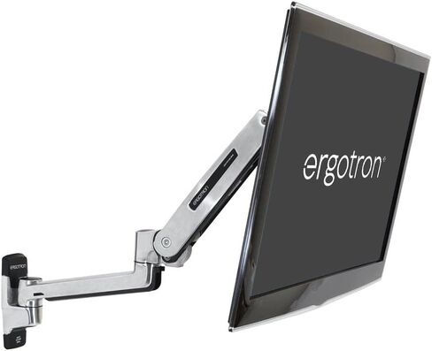 Ergotron – LX Sit-Stand Single Monitor Arm, VESA Wall Mount – for Monitors Up to 42 Inches, 7 to 25 lbs – Polished Aluminum in Kuwait