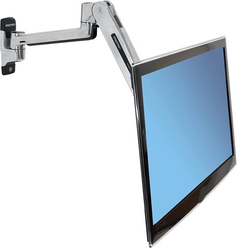 Ergotron – LX Sit-Stand Single Monitor Arm, VESA Wall Mount – for Monitors Up to 42 Inches, 7 to 25 lbs – Polished Aluminum in Kuwait