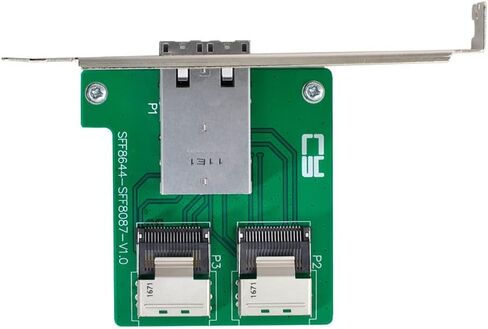Xiwai المزدوج منافذ Mini SAS HD SFF-8644 إلى داخلي صغير SAS SFF-8087 PCBA شاحن أنثي مع قوس منخفض in Kuwait