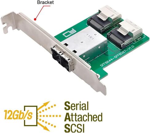 Xiwai المزدوج منافذ Mini SAS HD SFF-8644 إلى داخلي صغير SAS SFF-8087 PCBA شاحن أنثي مع قوس منخفض in Kuwait