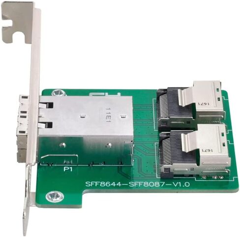 Xiwai المزدوج منافذ Mini SAS HD SFF-8644 إلى داخلي صغير SAS SFF-8087 PCBA شاحن أنثي مع قوس منخفض in Kuwait