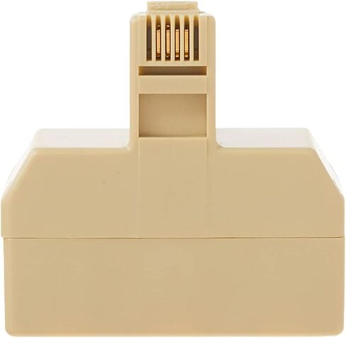 C2G Legrand Telephone Splitter, Two Line Splitter with NEMA Type B Connector for Smartphone Devices, Male to Female Two Line Adapter, Ivory Phone Line Splitter, 1 Count, C2G 41062 in Kuwait