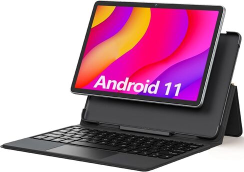 ZONKO 2023 Newest 2 in 1 Tablet 4GB+128 Storage+512GB Expand 10 inch Android 11, Octa Core Processor, HD Touchscreen,13MP Dual Camera, GMS Tablet with Detachable Keyboard in Kuwait